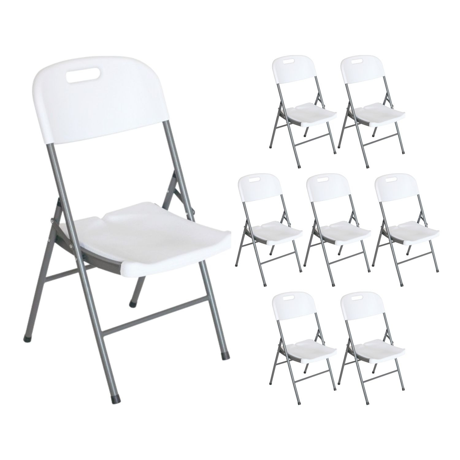 Pack 8 Sillas Plegables con Asa 47x58x87cm Thinia Home Sillas Plegables 1